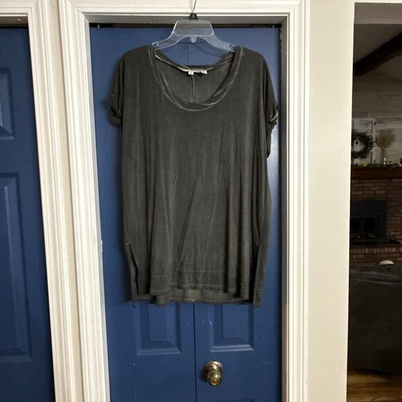 L Love Boutique Washed Black Oversized Tee Size S - Picture 1 of 6